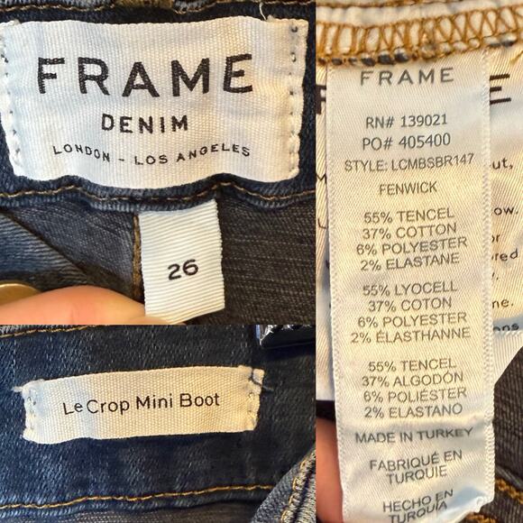 Frame Le Crop Mini Boot Jean in Fenwick size 26 - Picture 4 of 4